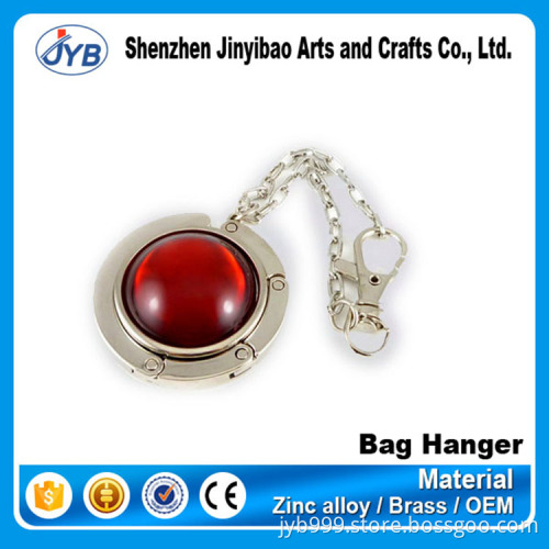 high quality magnificent design metal pearl ornament bag hanger with key chain